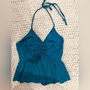 French Connection Teal Halter Camisole